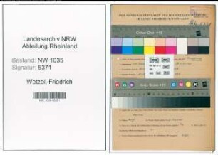 Entnazifizierung Friedrich Wetzel , geb. 24.12.1920 (Schlosser)