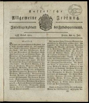 83tes Stueck, Freitag, den 13. Juli 1810