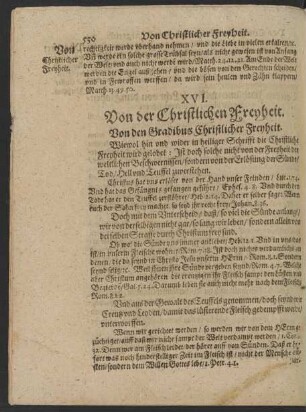XVI. Von der Christlichen Freyheit