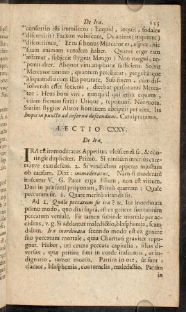 635-648, Lectio CXXV. De Ira. - Lectio CXXVIII. De Peccatis in Spiritum Sanctum.