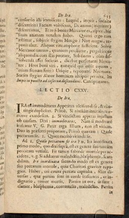 635-648, Lectio CXXV. De Ira. - Lectio CXXVIII. De Peccatis in Spiritum Sanctum.
