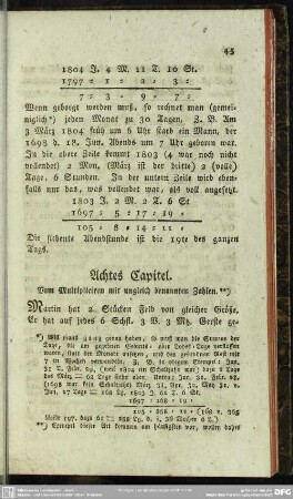 Achtes Capitel. Vom Multipliciren mit ungleich benannten Zahlen