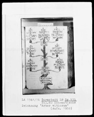 Sammelband aus Gladbach — Arbor viciorum, Folio 60recto