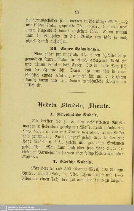 Nudeln, Strudeln, Fleckeln