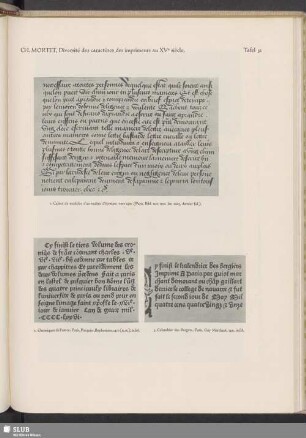 Tafel 32: Ch. Mortet, Diversité des caractères des imprimeurs au XVe siècle