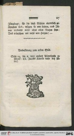 Verbesserung zum ersten Stuek