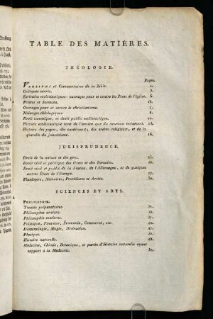 Table Des Matières.