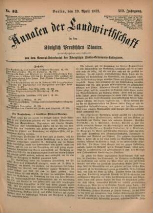 No. 32. Berlin, den 19. April 1873. XIII. Jahrgang.