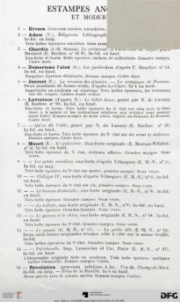 Estampes Anciennes (Nr. 1-16)