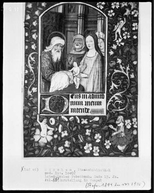 Lateinisches Gebetbuch mit französischem Kalender — Christi Darstellung im Tempel, Folio 85?