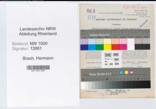 Entnazifizierung Hermann Brach, geb. 28.08.1890 (Laborarbeiter)