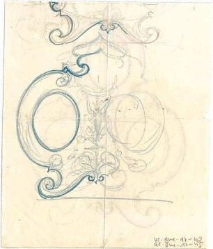 Gmelin, Leopold; Sammlung Gmelin: Handzeichnungen - Folio 8 - Ätzung (Teilansicht)