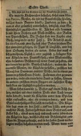 Natürliches Zauber-Buch Oder Neu-eröffneter Spielplatz rarer Künste Erster Theil, In welchem nicht allein alle Taschenspieler- und andere curide mathematische und physicalische Künste, sondern auch die gebräuchlichen Karten- Würfel- Billard- Damen- und anders Spiele aufs genaueste beschrieben, und mit vielen Figuren erläutert werden