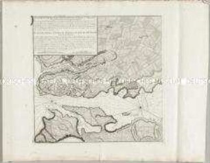 Plan de la Ville et du Port Mahon et du Fort St. Philippe. Mit einer Nebenkarte: Plan du Fort S. Philippe und einem Profil: Profil du Fort Saint Philippe