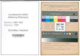 Entnazifizierung Karoline Schnittker , geb. 04.04.1896 (Lehrerin)
