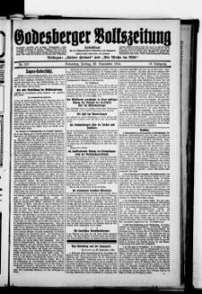 Godesberger Volkszeitung. 1913-1933