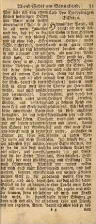 Lob des Dreyeinigen Gottes