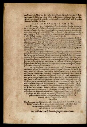 De Calculo Vesicae. Cap. XIII.