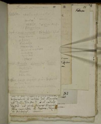 [Notizen und Fragmente von Thomas Christian Tychsen, dabei einige Anmerkungen von Christian Gottlob Heyne.] Ohne Ort, ohne Jahr