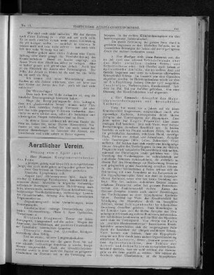 Aerztlicher Verein. Sitzung vom 2. April 1918.