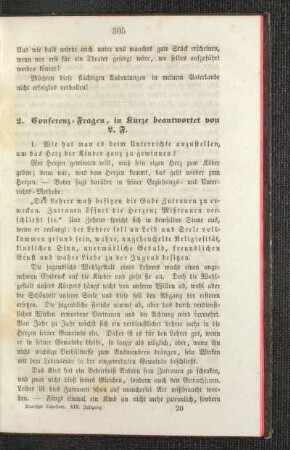 Conferenz-Fragen, in Kürze beantwortet