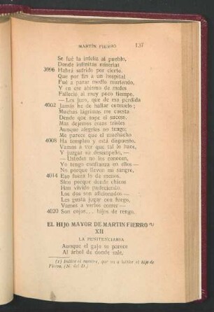 XII El Hijo mayor de Martín Fierro