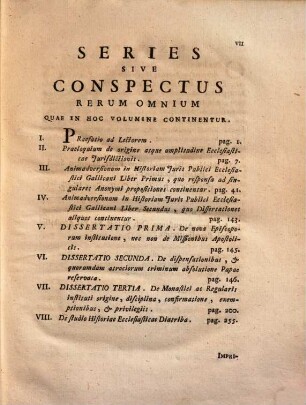 Vindiciae iuris ecclesiastici : sive animadversiones in historiam iuris publici politici civilis ecclesiastici Gallicani ab anonymo scriptore in lucem editam