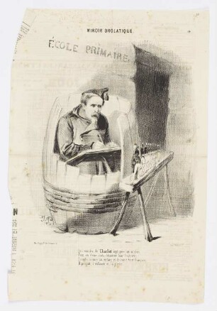 Bildnis Nicolas-Toussaint Charlet, aus: "Le Charivari", 1842