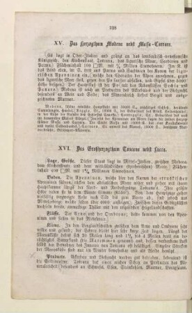 XVI. Das Großherzogthum Toscana nebst Lucca