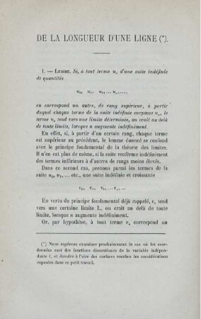 DE LA LONGUEDR D'UNE LIGNE.