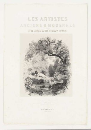 Lesende, Titelblatt aus: "Les Artistes Anciens et Modernes", Band 4, Paris 1848–62