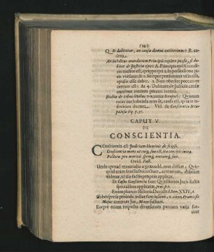 Caput V. De Conscientia.