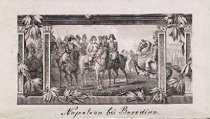 'Napoleon bei Borodino' Ausschnitt aus einer Federlithographie