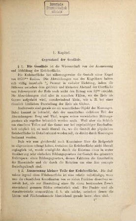Die mathematischen und physikalischen Theorieen der höheren Geodäsie, 1