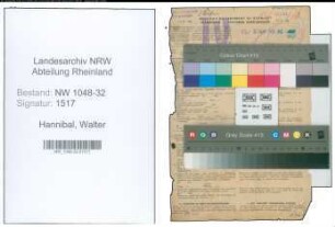 Entnazifizierung Walter Hannibal , geb. 16.05.1890 (Angestellter)
