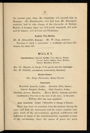 37-40, Mulky (with several out-stations)