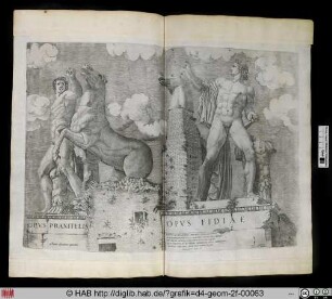 Die Dioskuren vom Quirinal, Vorderansicht.