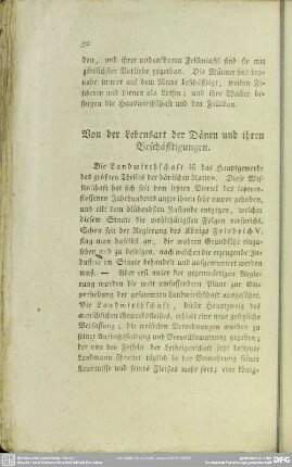 Von der Lebensart der Dänen und ihren Beschäftigungen