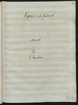Hymne à la fraternité; Coro, orch; B-Dur