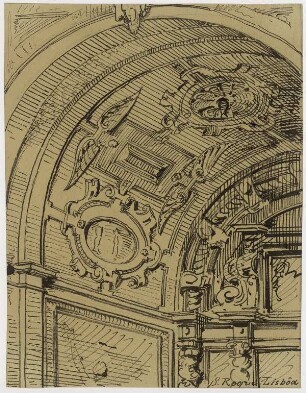 Sao Roque zu Lissabon, Stuckdekoration eines Kapellengewölbes