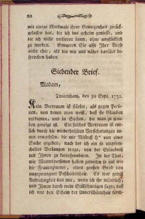 Siebender Brief.