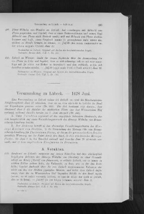 Versammlung zu Lübeck. - 1428 Juni.