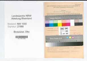 Entnazifizierung Otto Broszukat, geb. 02.06.1896 (Postassistent)