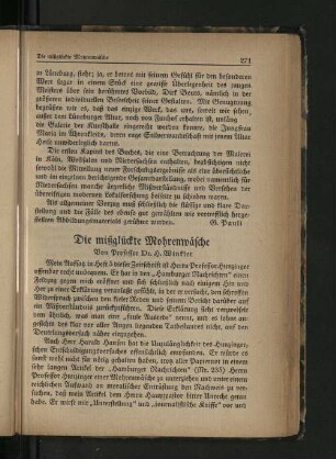 Die mißglückte Mohrenwäsche