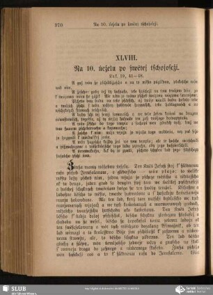 XLVIII. Na 10. ńeźelu po ßwětej tschojoscźi