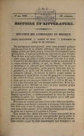 Journal historique et littéraire. 5. 1838