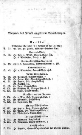Während des Drucks eingetretene Veränderungen