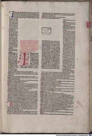 Corpus iuris civilis. Institutiones : mit der Glossa ordinaria von Accursius Florentinus