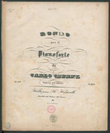Rondo per il Pianoforte : Op. 260.