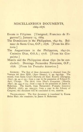 Miscellaneous documents, 1669-1676